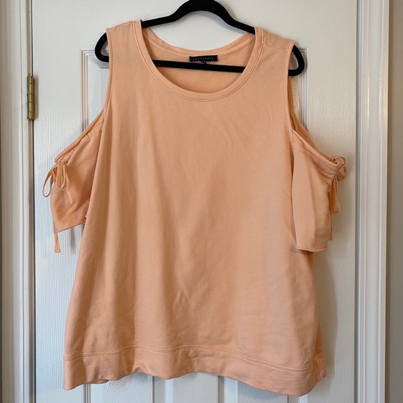 Sanctuary Cold Shoulder Short Sleeve Sweatshirt - Picture 1 of 5